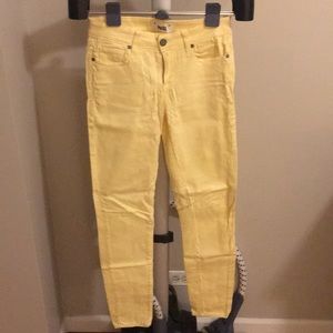 Paige Yellow Skinny Jeans